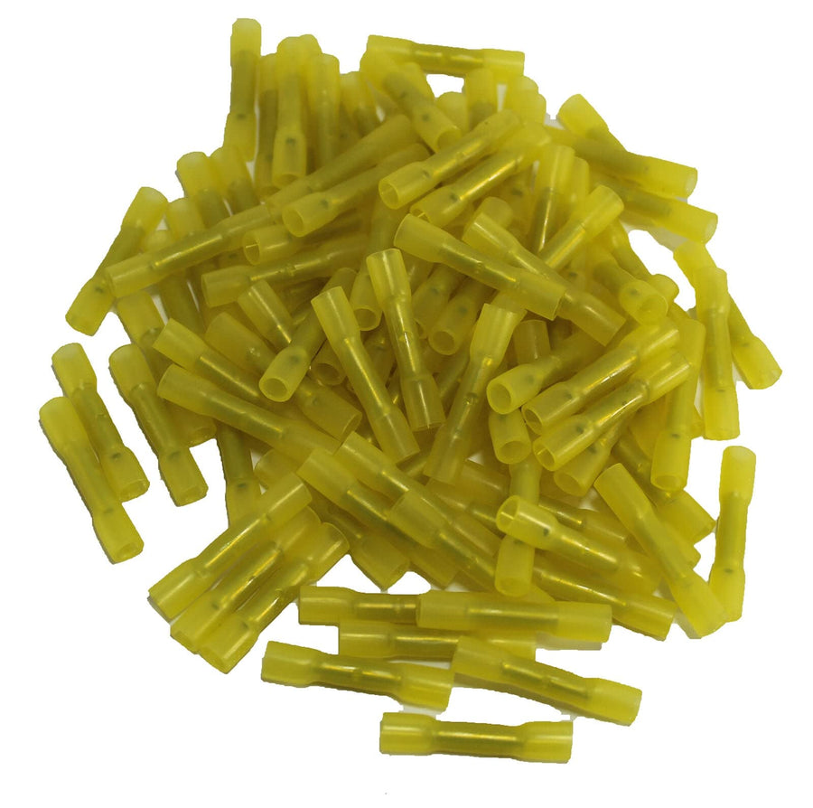 Metra Heat Shrink InstallBay Yellow Butt Connector 24/26Ga - 100Pk