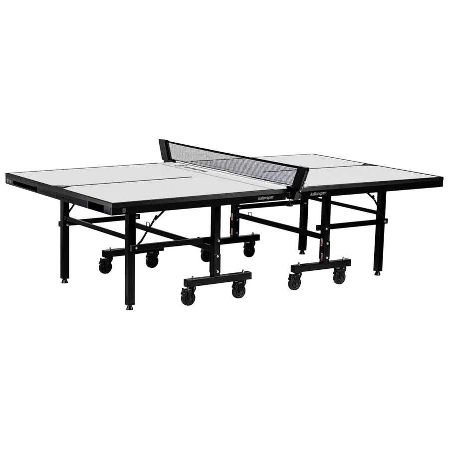 Ping Pong Table Killerspin MyT 415 Max - Foldable Table for Table Tennis, Portable Ping Pong Table Set with Built-in Paddle and Ball Storage, 25MM MDF Board Pingpongball Table, Vanilla