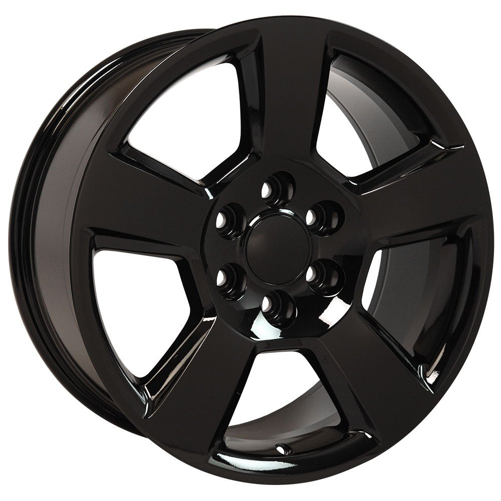 CV76 OE Wheels 20 Inch Rim Fits Tahoe Style 6x139.7 20x9 Gloss Black - Hollander 5652 (1)