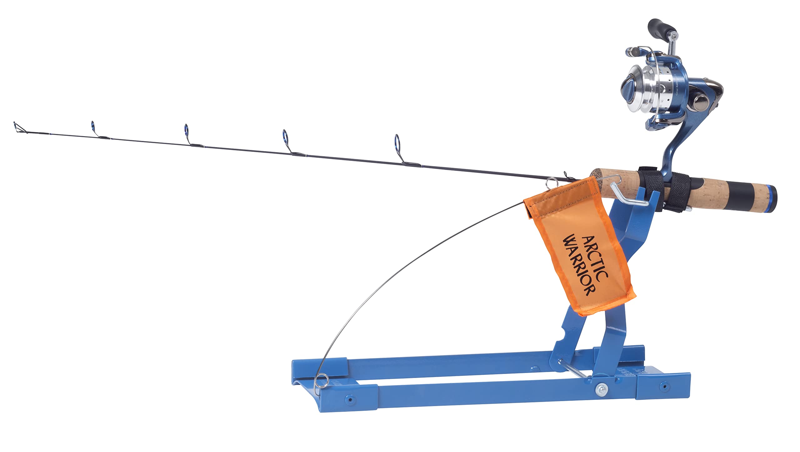 Clam Ice Fishing Arctic Warrior Tip-Up – Strike-Activated Rod Holder for Hands-Free Fishing – Works with Most Rods & Reels – Model 8840