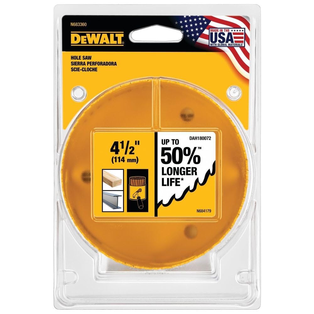 4-1/2 (114MM) DEWALT DAH180072 Hole Saw