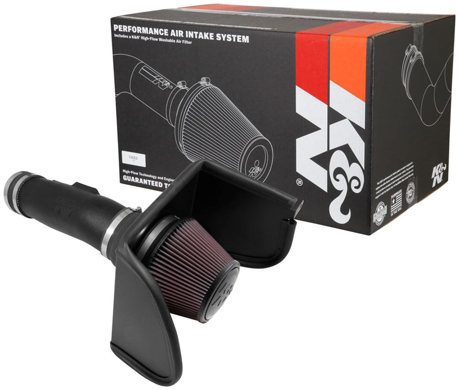 Cold Air Intake System K&N: High-Flow Air Filter, Increase Performance & Towing: Compatible with 2017-2024 Nissan: Titan, 63-6019