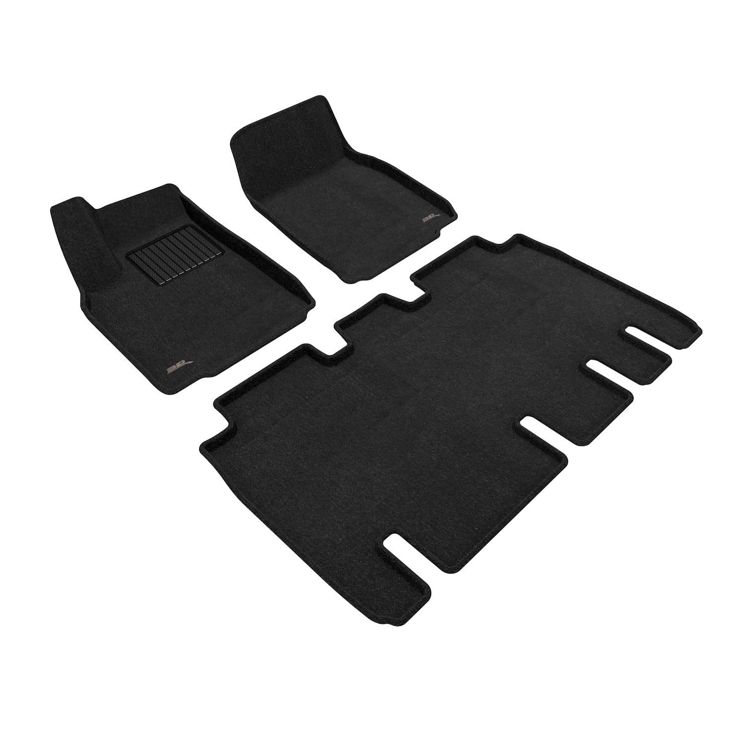 3D MAXpider Elegant Custom Fit Floor Mat (Black) Compatible with Tesla Model X 5-Seater 2022-2025 - Full Set