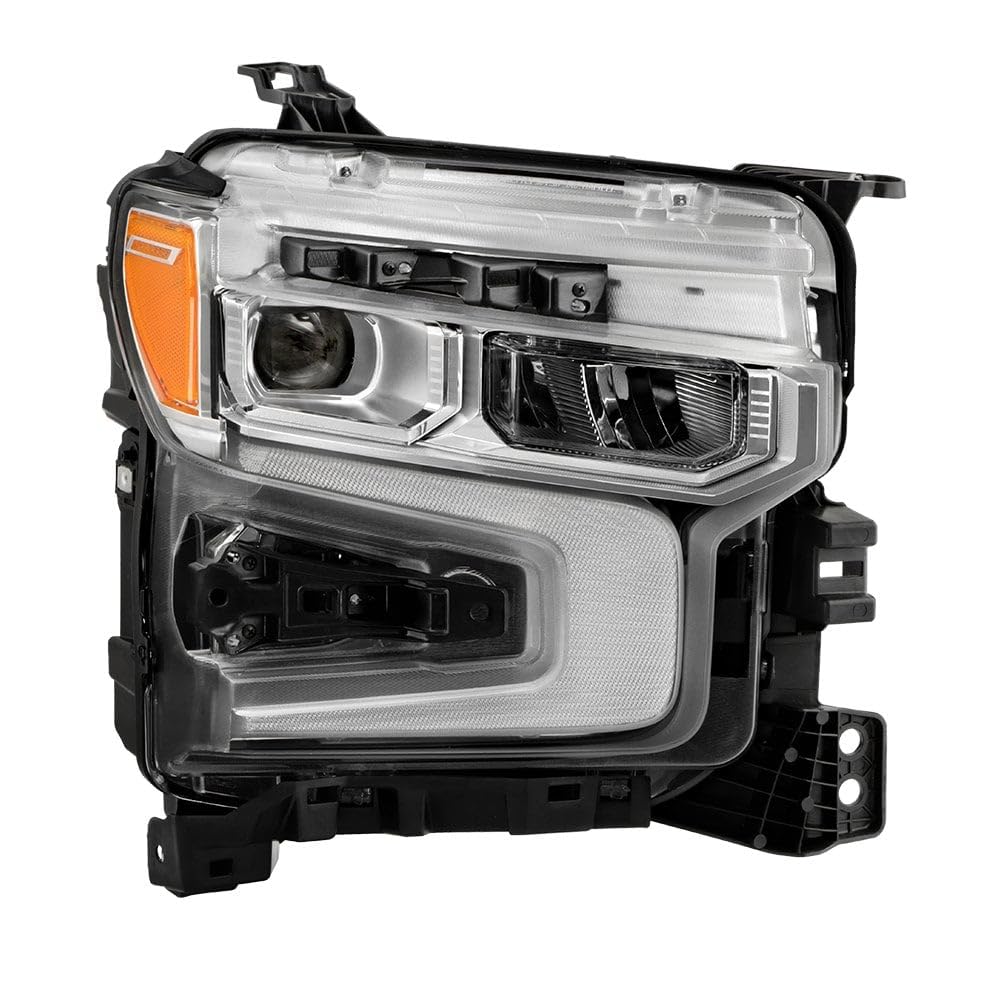Chevy Silverado 22-24 1500 (LTZ RST W/Redline) LED Reflector (high Intensity) with LED Signature Curtain DRL and White Tracer Animation Headlight - OE Spyder Left