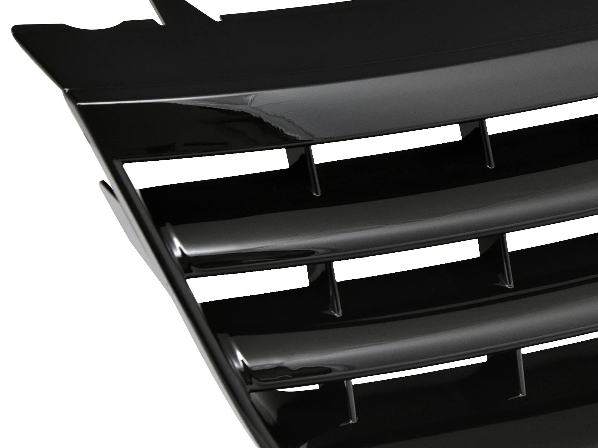 7150614 Armordillo USA Horizontal Front Hood Grille - Gloss Black Fits 2003-2007 Volkswagen Touareg
