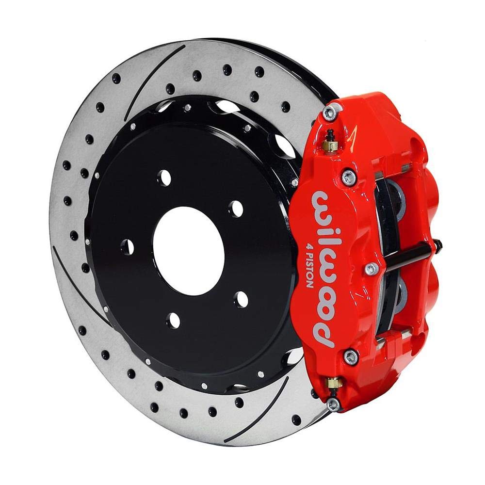 Wilwood Superlite Narrow 4R Rear Kit 14.00in Drill Red 97-04 Corvette C5/Z06 05-13 C6