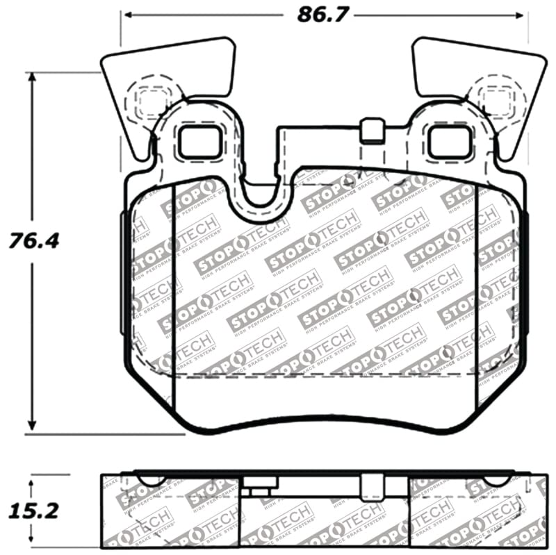 Sport Brake Pads StopTech 309.13720 with Shims and Hardware