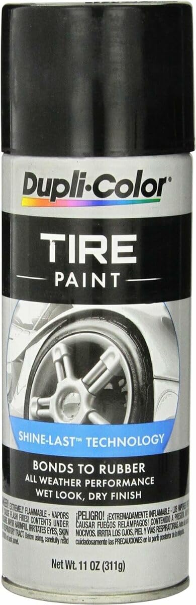 TP101 Dupli-Color Tire Paint – Black Spray Paint - 11 oz. Aerosol Can