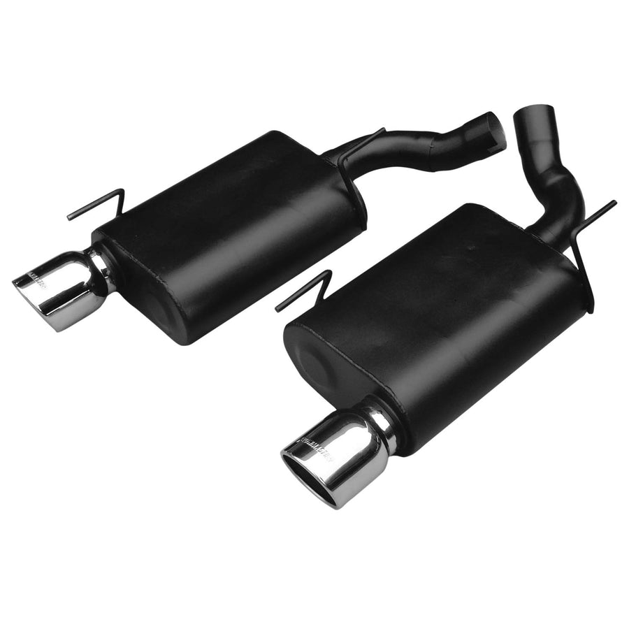 17410 Flowmaster Force II Axle-Back Exhaust Kit 2.5 Inch Aluminized Steel 4 Inch Polished 304 Stainless Steel Tips Compatible with 2005-2010 Ford Mustang GT, GT500 & California Special 4.6L 5.4L
