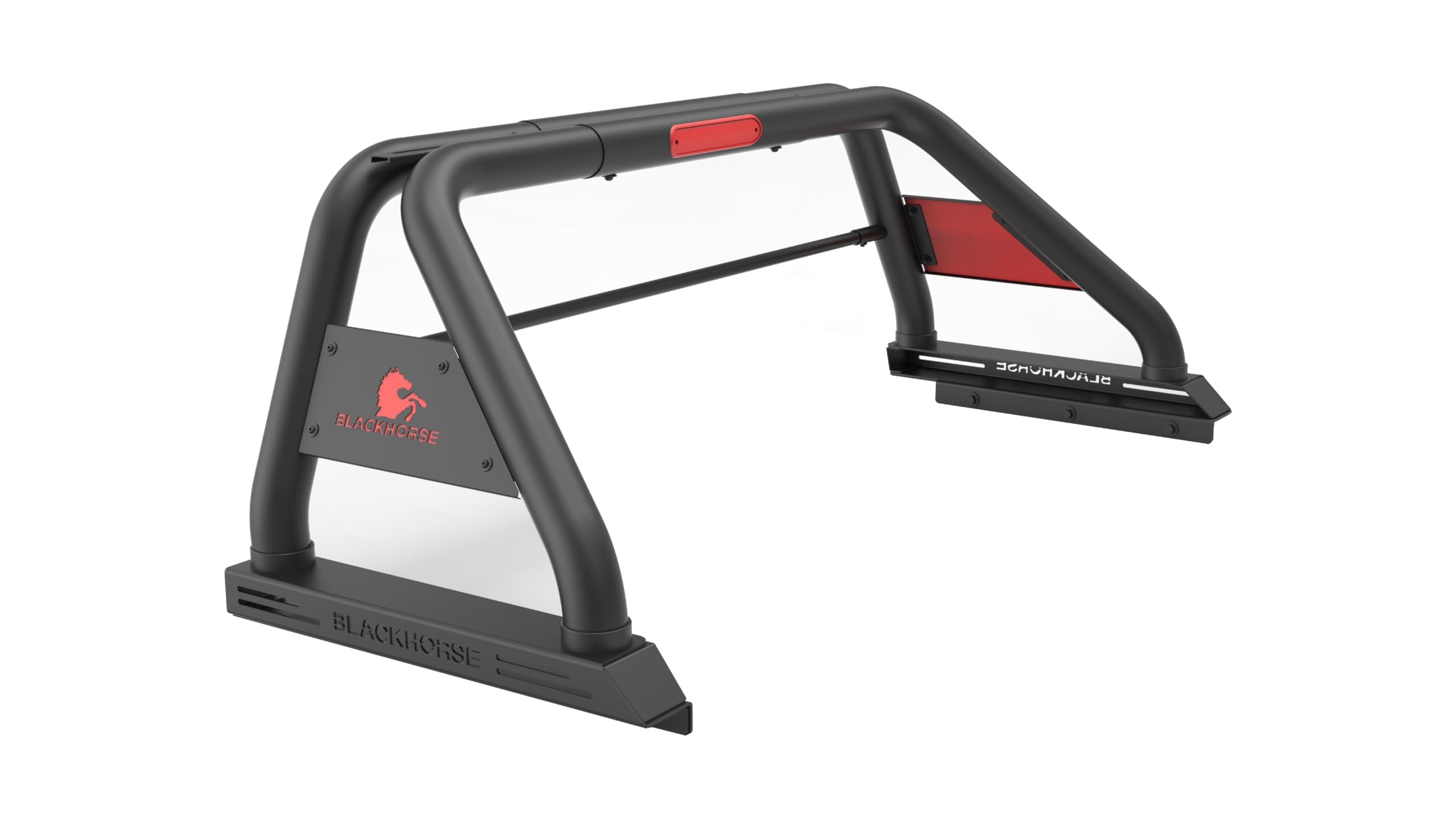 Classic Black Horse Roll Bar Black Compatible with 00-24 Ram 2500/3500|01-24 Silverado 2500/3500 HD|00-24 F-150|17-24 Titan|2001-2024 Sierra 1500|07-24 Tundra|01-24 GMC Sierra 1500/2500 HD