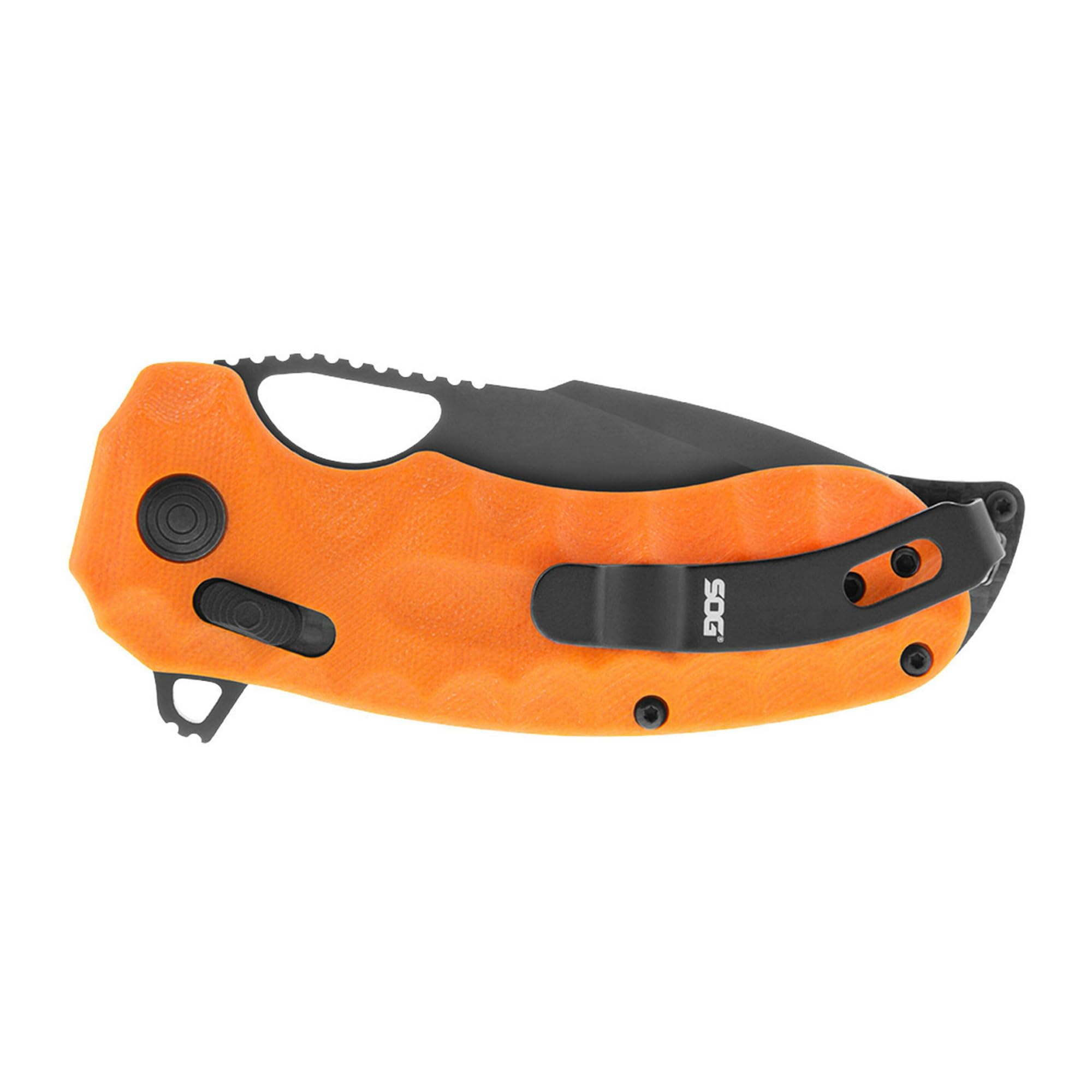 SOG KIKU XR LTE Folding Knife Lightweight Outdoor Ambidextrous Large-Format | CTS XHP Steel Blade | XR Locking Mechanism, Orange G10