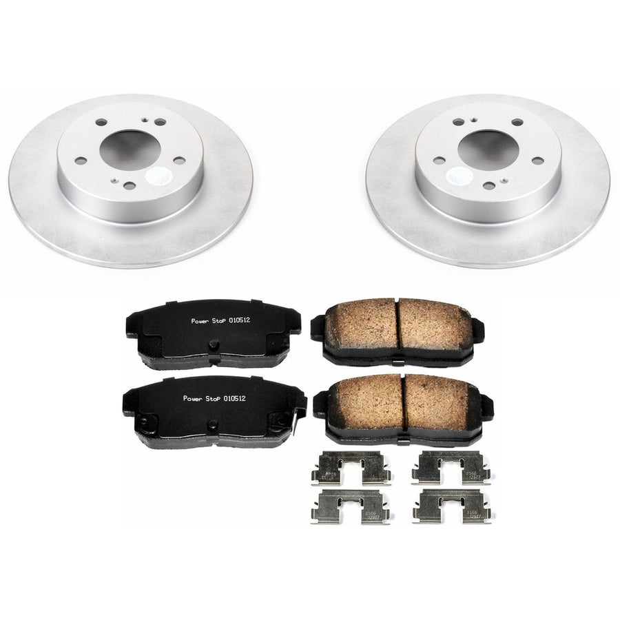 Power Stop CRK1169 Brake Rotor & Coated Ceramic Brake Pads- rear For INFINITI I30 2001, INFINITI I35 2002-2004, Nissan Maxima 2001-2003 [Model Specific]