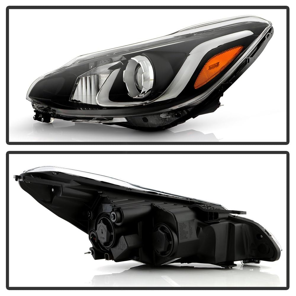 Chevy Spark LS/LT 19-21 (Fit OE w/Bumper Parking Lamp) Halogen Projector Headlight - Low Beam-H7(Not Included) ; High Beam-H1(Not Included) - OE Left Spyder (POE)
