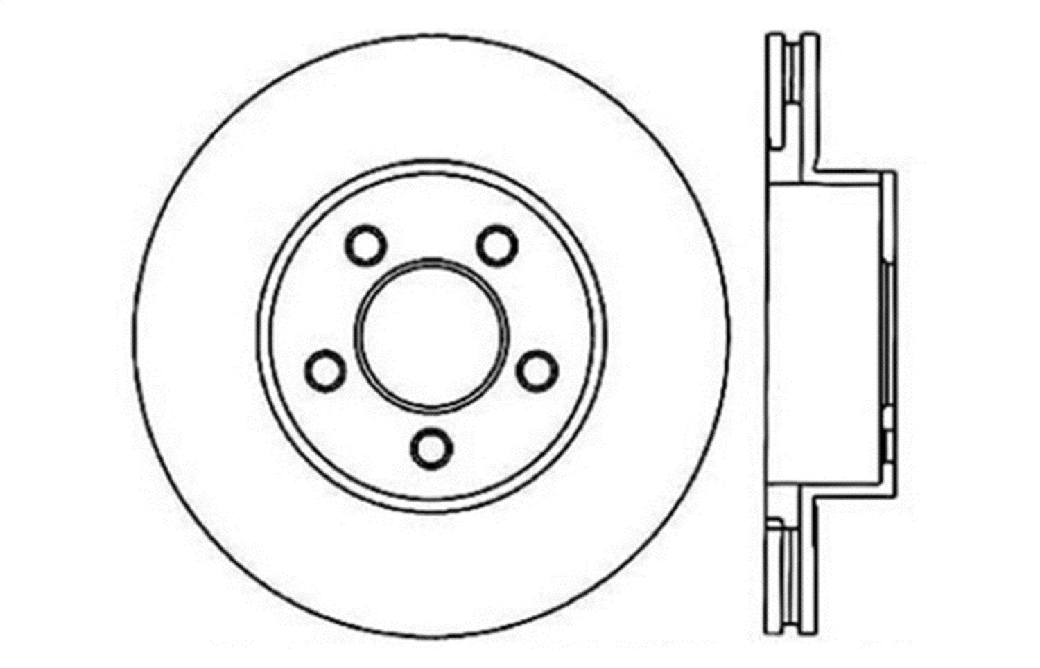 Sport StopTech Cross Drilled Brake Rotor; Front Right 128.65082R