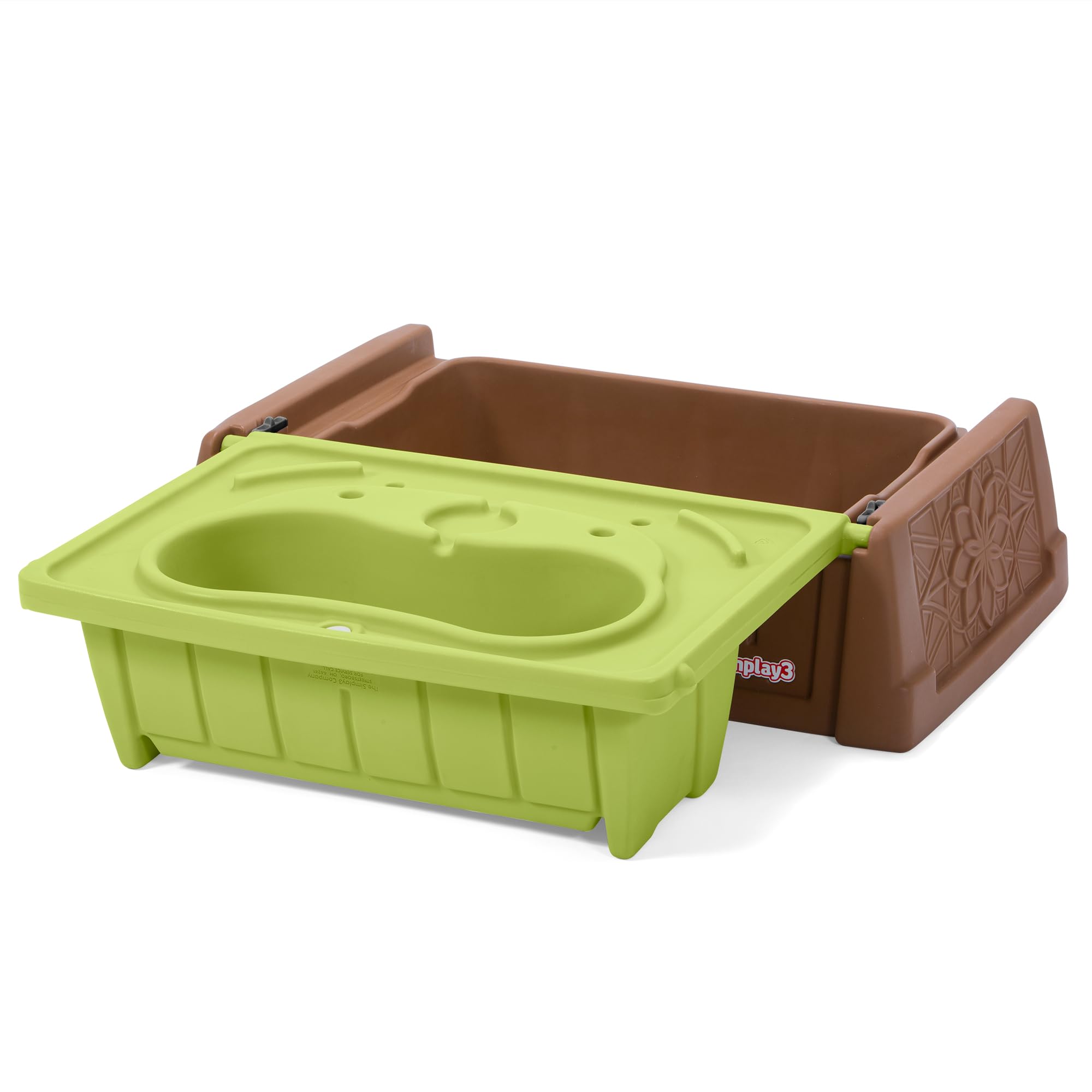 Simplay3 Kids Bench Sand and Water, 2-in-1 Sand and Water Table with Outdoor Storage, Tan