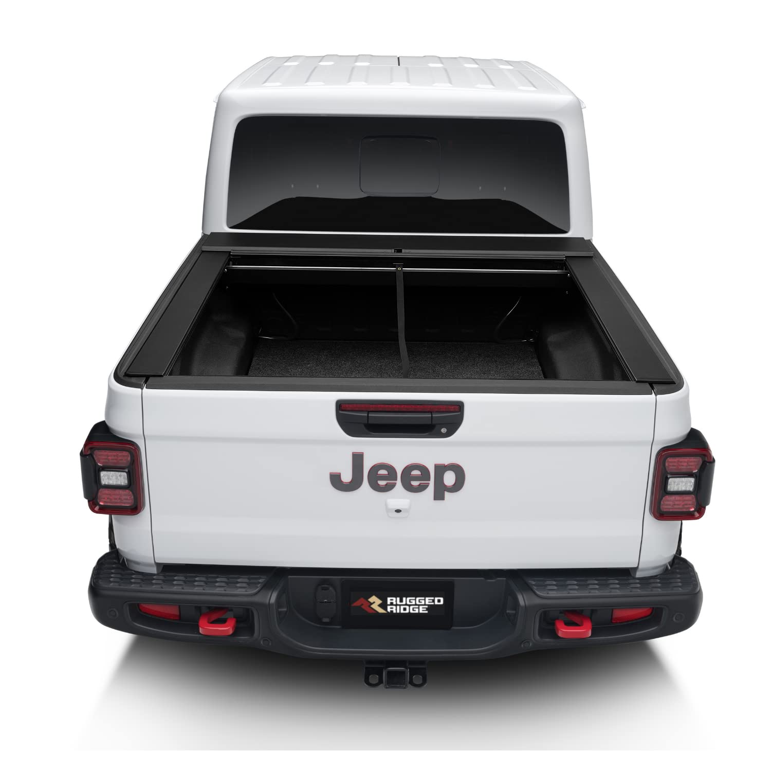 Rugged Ridge Retractable Armis Tonneau Cover w/ Max Track for Jeep Gladiator JT | Weather Resistant, Full Bed Access | 13550.36 | Fits 2020-2025 Jeep Gladiator JT w/o Trail Rails