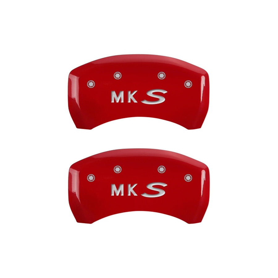 Caliper Covers MGP 36019SLCSRD with Red Powder Coat Finish, (Set of 4)