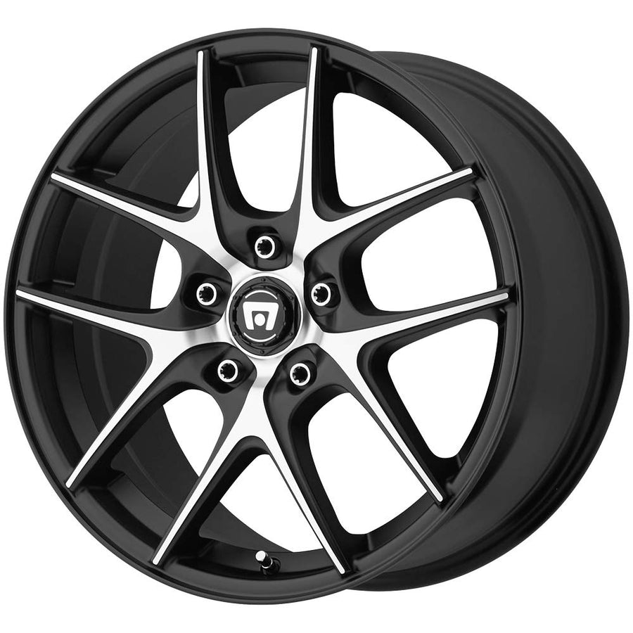 Motegi MR128 Racing Satin Black Wheel With Machined Flanged (17x7.5"/5x120mm, +45mm offset)