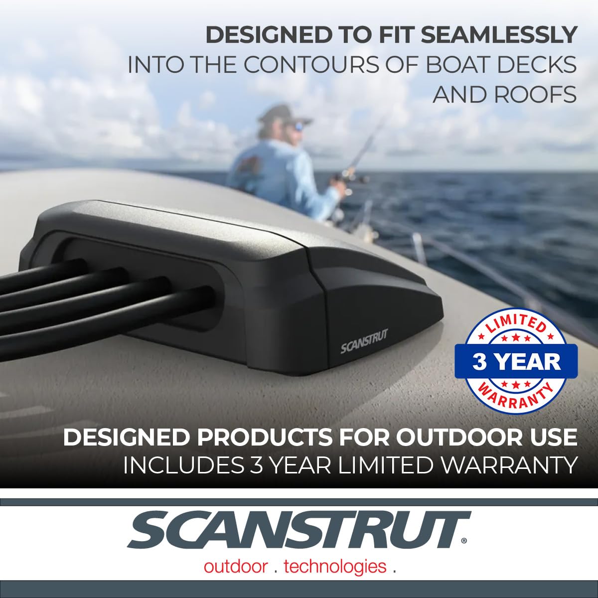 Scanstrut Horizontal DS-H-Multi-BLK Multi Cable Seal – Black