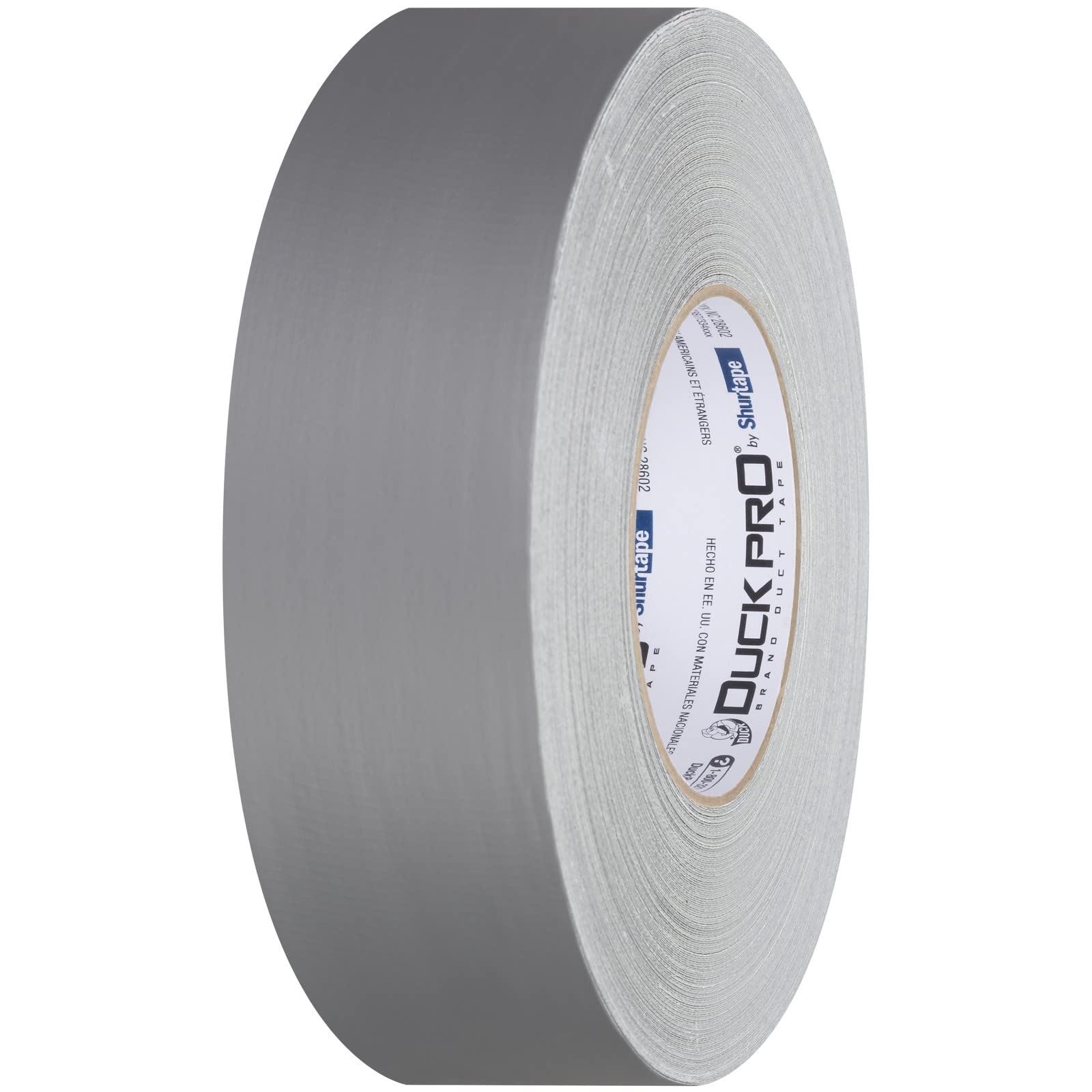 Duck Pro Shurtape Professional Grade, Clean Removal Duct Tape for Indoor/Outdoor, Bundling and Repair, 48mm x 60yd, 12.2 mil, Metallic Silver, 1 Roll (105458)