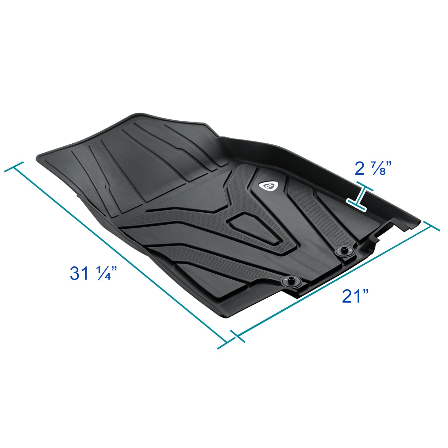 All-Weather Spec-D Tuning Black Injection-Molded TPE Front + Rear Floor Mats Compatible with 2014-2020 Nissan Rogue, 3PC