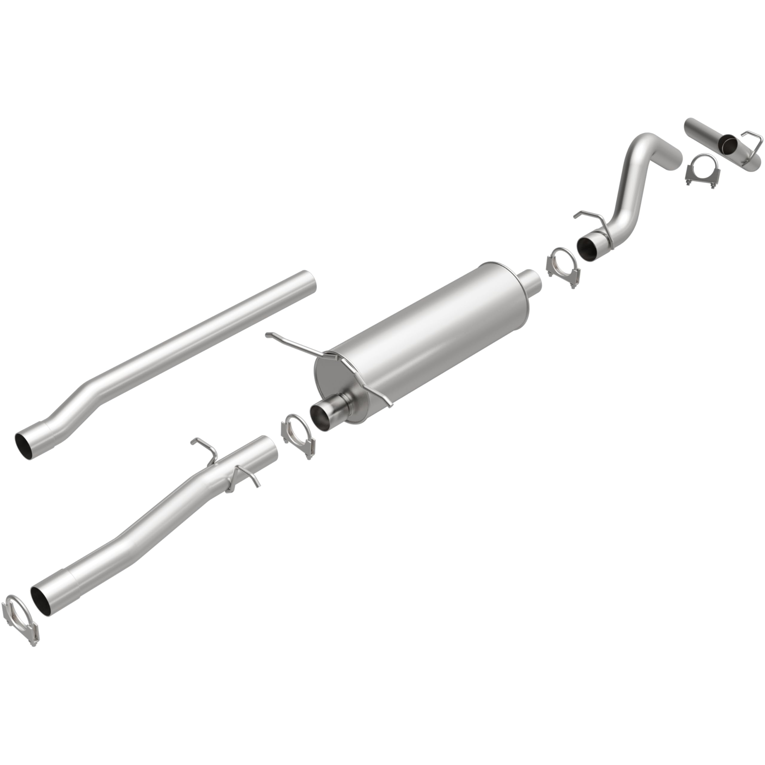 Replacement BRExhaust Exhaust System Kit 106-0736: Compatible with 2000-2003 Dodge Dakota 3.9L/4.7L/5.9L