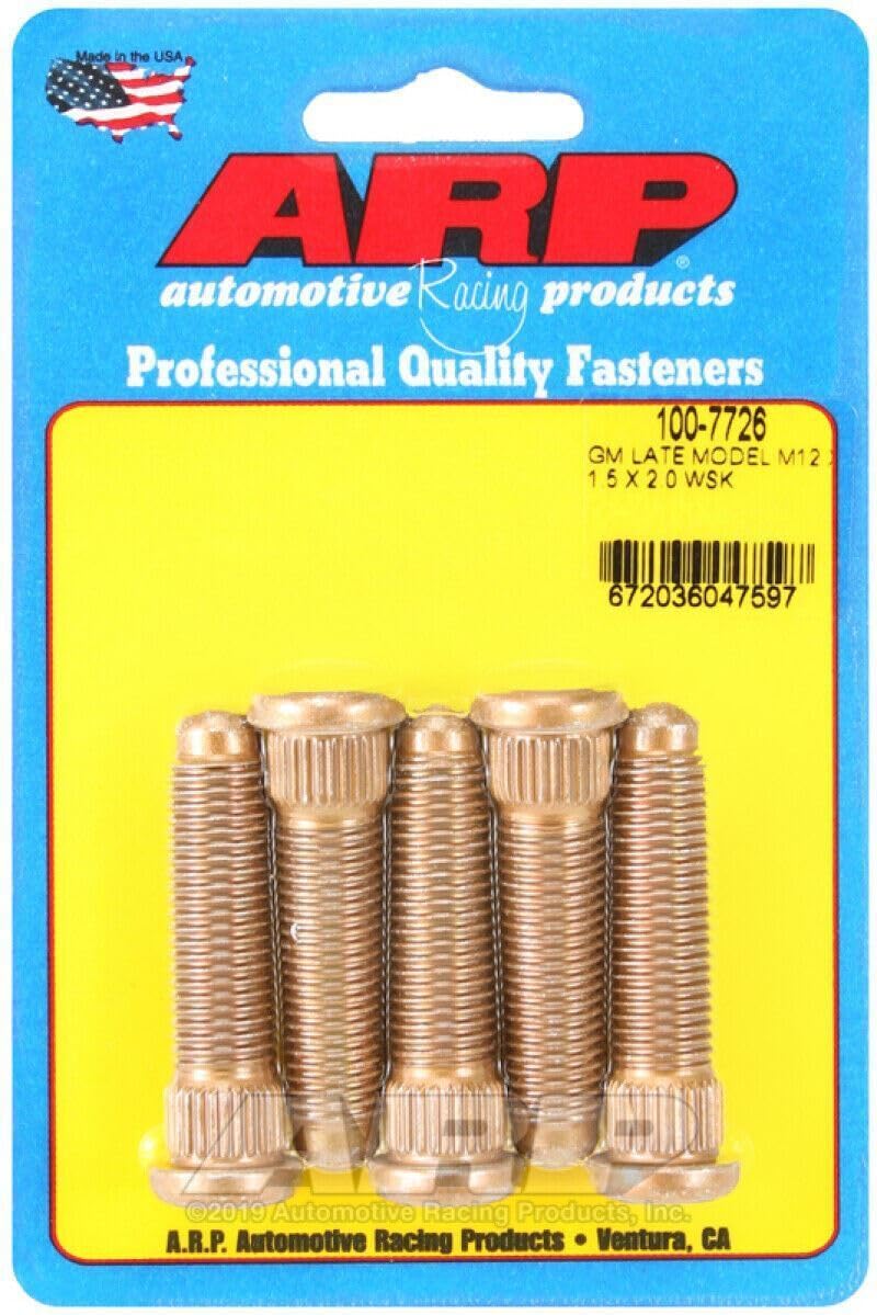 Wheel Stud Kit ARP 100-7726 (GM Late Model M12 X 1.5 X 2.0 Wheel Stud)