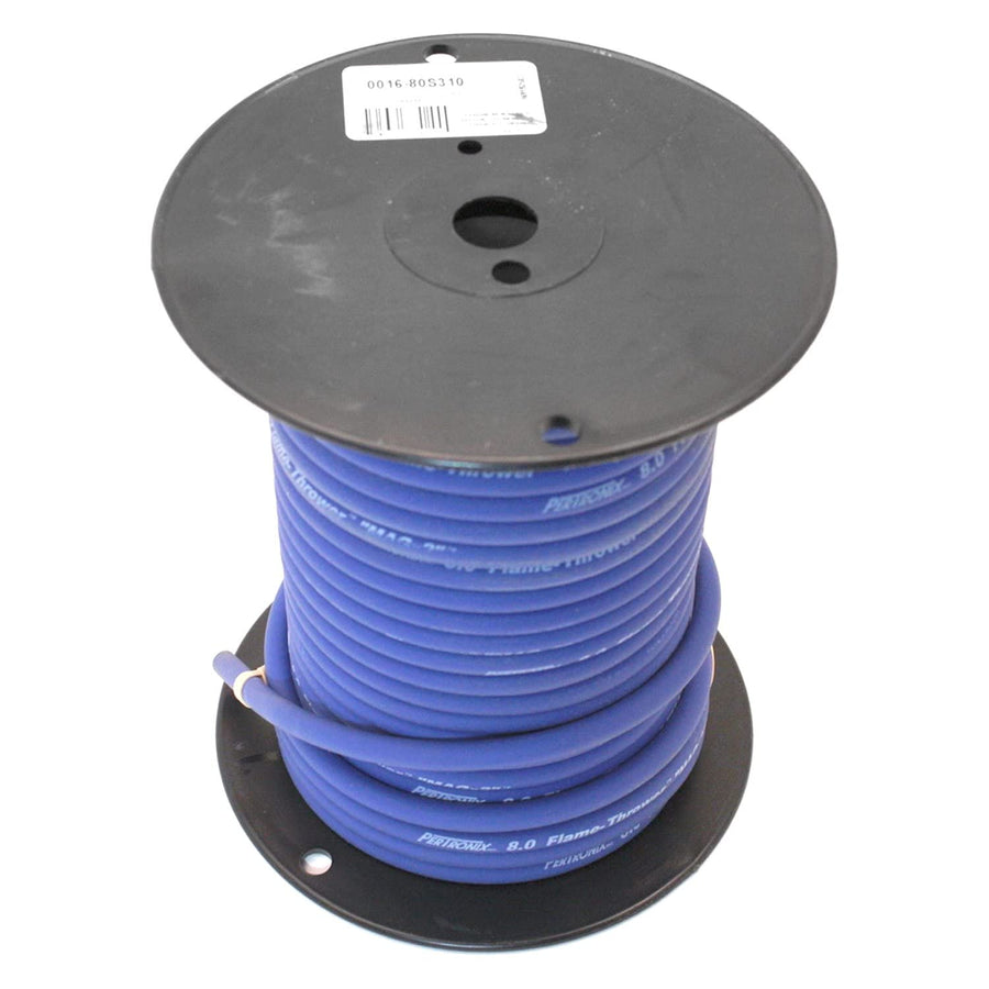 8mm Wire Pertronix Blue (White Script - 100Ft spool)