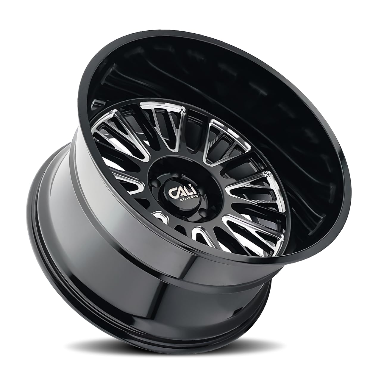 Vertex CALI OFF-ROAD 9116 Gloss Black Milled Wheel (20 x 20. inches /5 x 139 mm, 25 mm Offset)