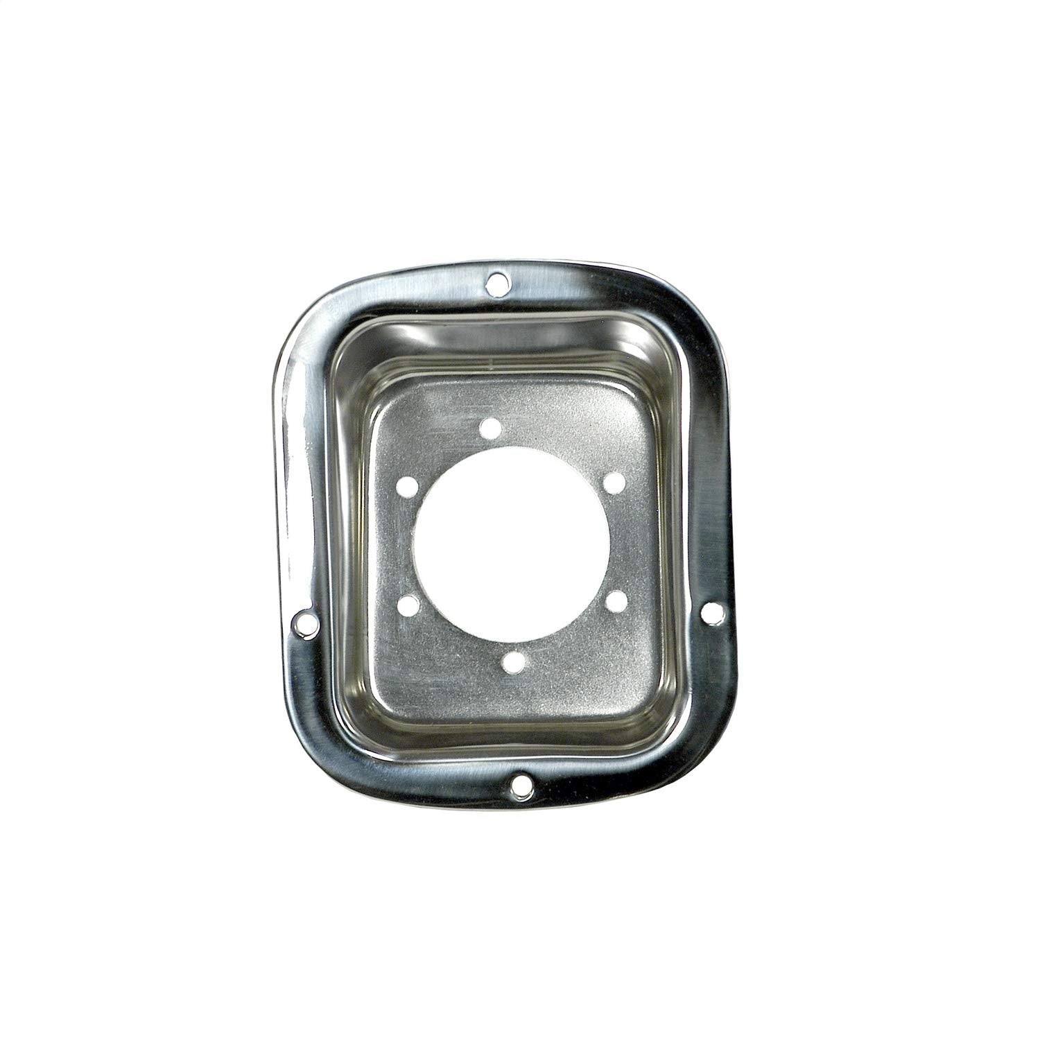 Fuel Filler Bezel, Stainless Steel | Rugged Ridge | 11135.01 | Fits 1976-1986 Jeep CJ; 1987-1995 Jeep Wrangler YJ