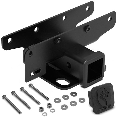 Tyger Auto Hitch & Cover Kit TG-HC2J003B Compatible with 2018-2026 Jeep Wrangler JL/JLU (Not for JK) Factory Style 2 inch Rear Receiver Hitch Tow Towing Trailer Hitch