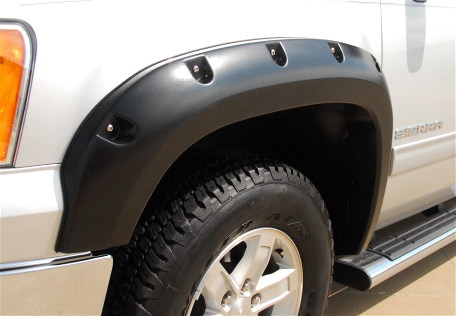 Lund Elite Series RX109T Black Rivet Style Textured Front and Rear Fender Flare - 4 Piece