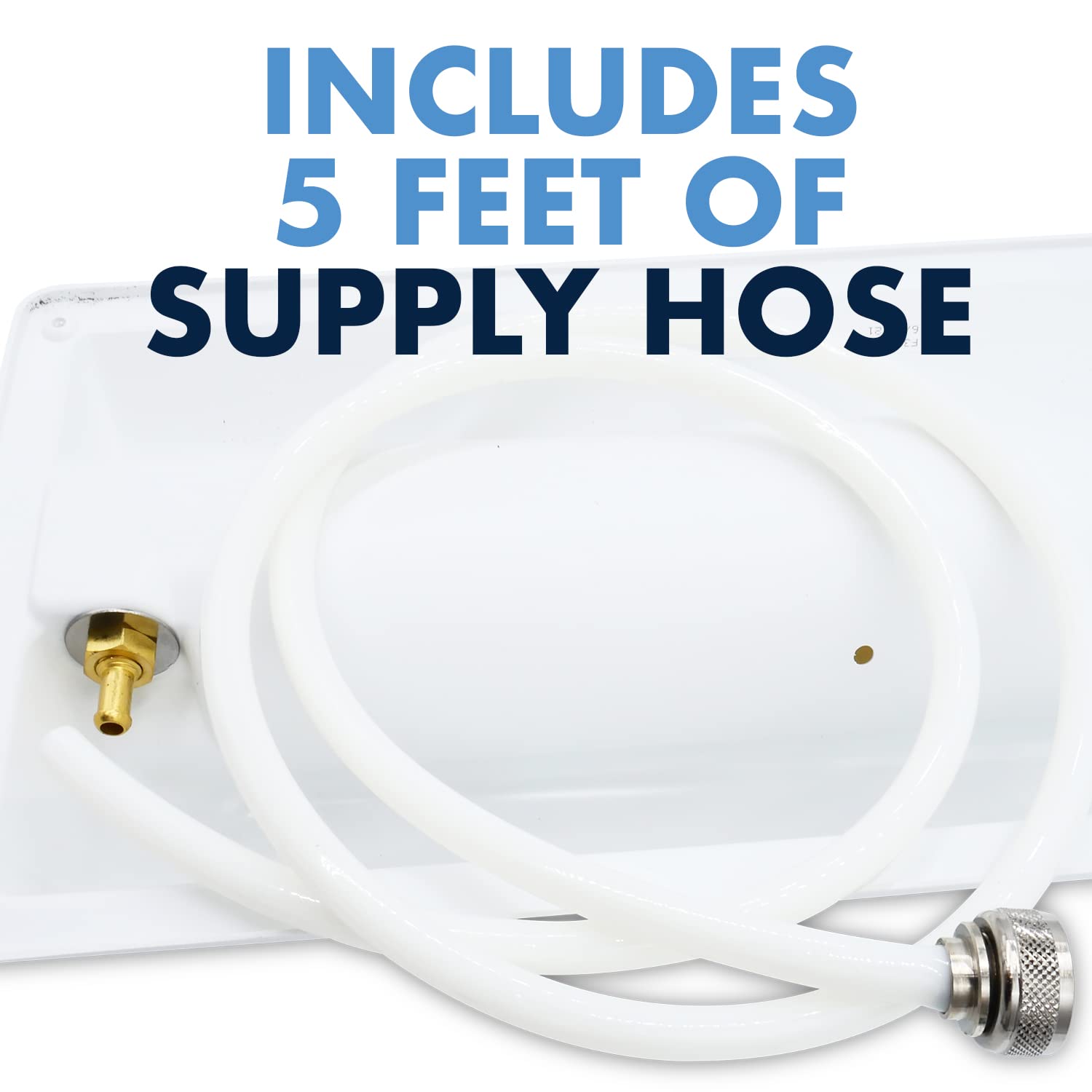 T-H Marine Hose Station Pressure Wash - 25' Coiled Hose, 5' Supply Hose, Brass Fittings, Mountable Holder, Marine Cleaning and Outdoor Storage, White