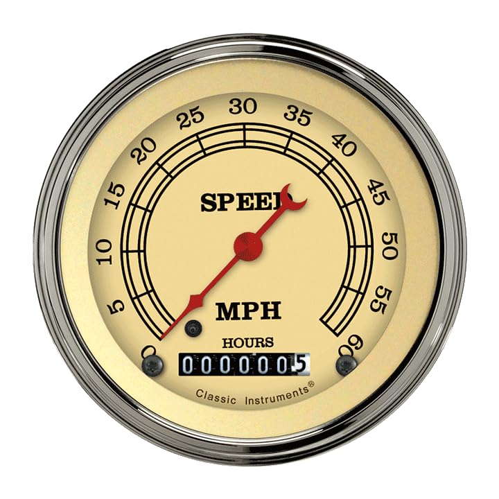 Low Speed Vintage Series Classic Instruments Speedometer