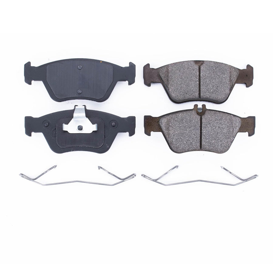 Power Stop Front Brake Kit For C230 Mercedes-Benz 1999-00 |C280 1996-00 |SLK230 1998-04 - Ceramic Brake Pads With Installation Hardware, 17-710
