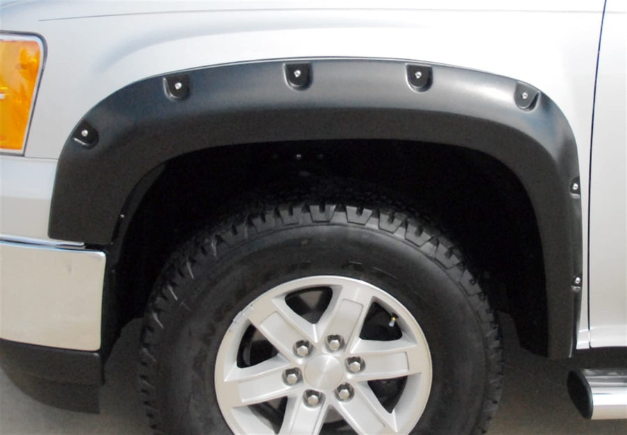 Lund Elite Series RX109TA Black Rivet Style Textured Front Fender Flare - 2 Piece