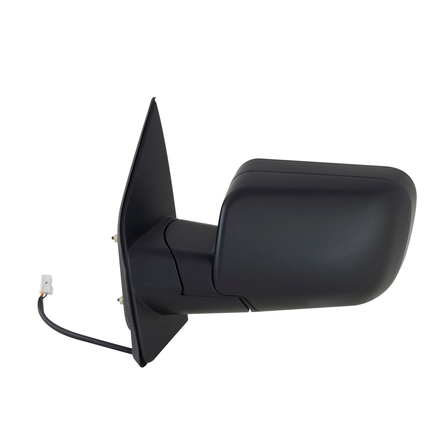 Mirror Driver Side for Nissan Titan SV Model, Textured Black, Foldaway, Power