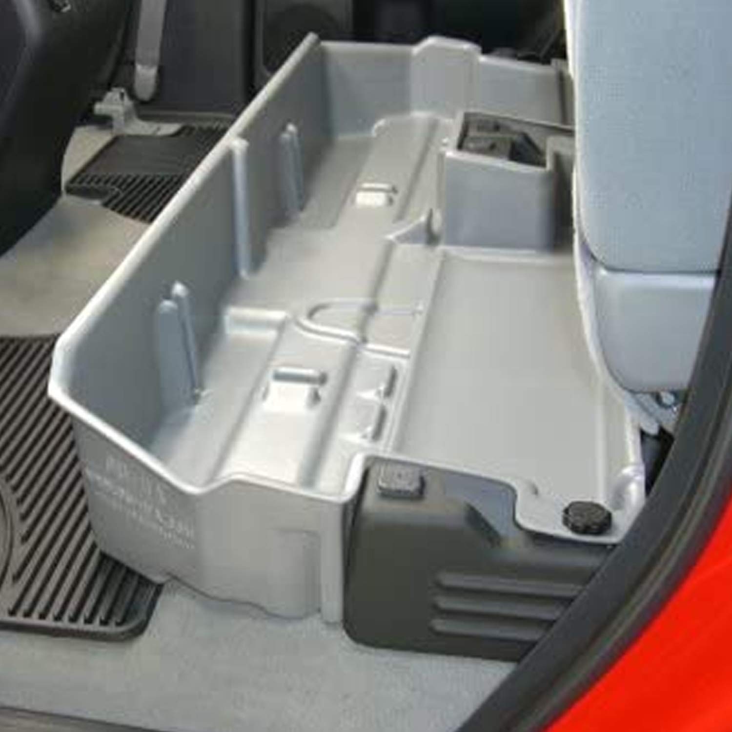 Under Seat Storage DuHa 60052 fits 2007-2021 Toyota Tundra Double Cab without Factory Subwoofer | Dark Gray Heavy-Duty Back Seat Organizer | Includes Dividers