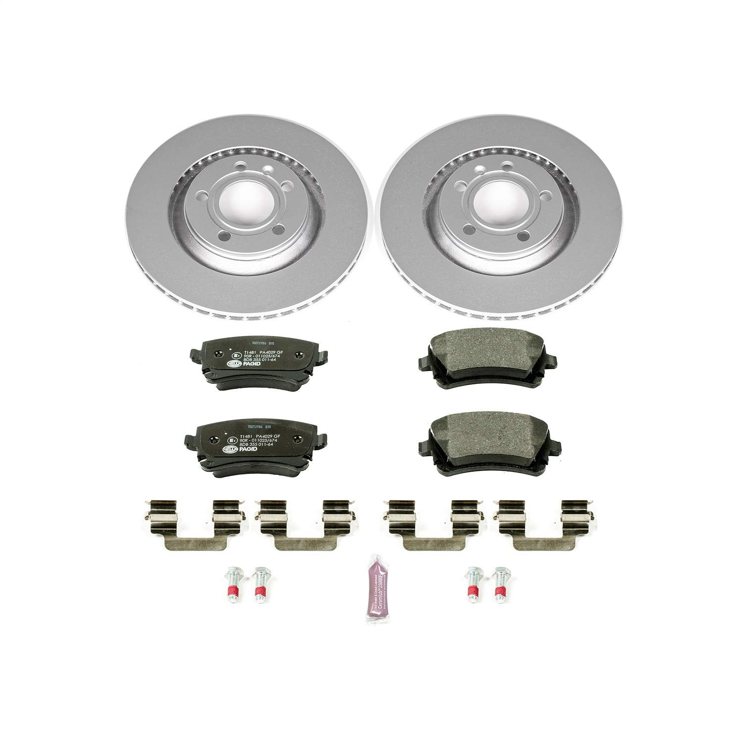 Power Stop Rear ESK4562 Euro-Stop Brake Kit For Audi A8 Quattro 2003-2010, Volkswagen Phaeton 2004-2006 [Model Specific]