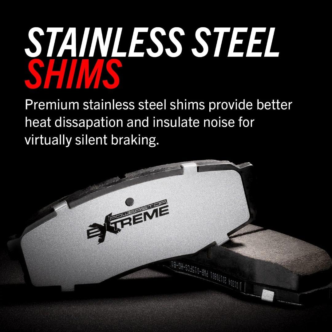 Power Stop Z26 KC705-26 Front and Rear Caliper Kit- Rotors, Carbon Ceramic Brake Pads, Calipers For Honda Odyssey 1995-1998, Isuzu Oasis 1996-1999 [Model Specific]