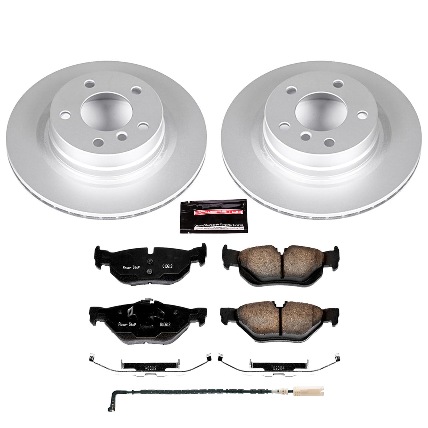 Power Stop CRK044 Z23 Evolution Geomet Coated Brake Kit Rear For BMW 325i 2006, BMW 328i 2007-2010 [Model Specific]