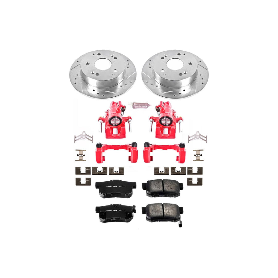 Power Stop 1-Click Performance Brake Kit with Caliper For Acura RSX 2002-2006, Honda Civic 2004-2005 [Model Specific] KC2270A