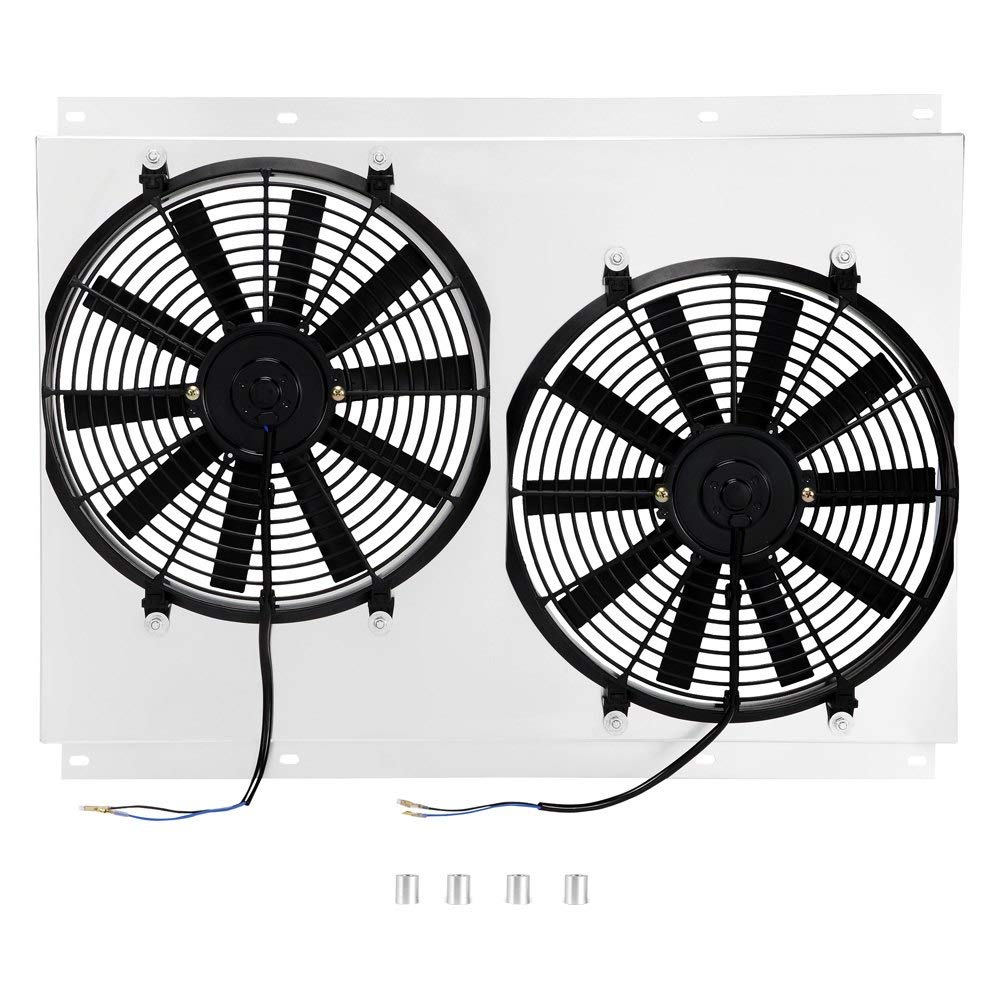 Mishimoto Aluminum Fan Shroud MMFS-CK-78PROBE w Probe Fits Chevrolet C/K Truck 1978-1986 Silver