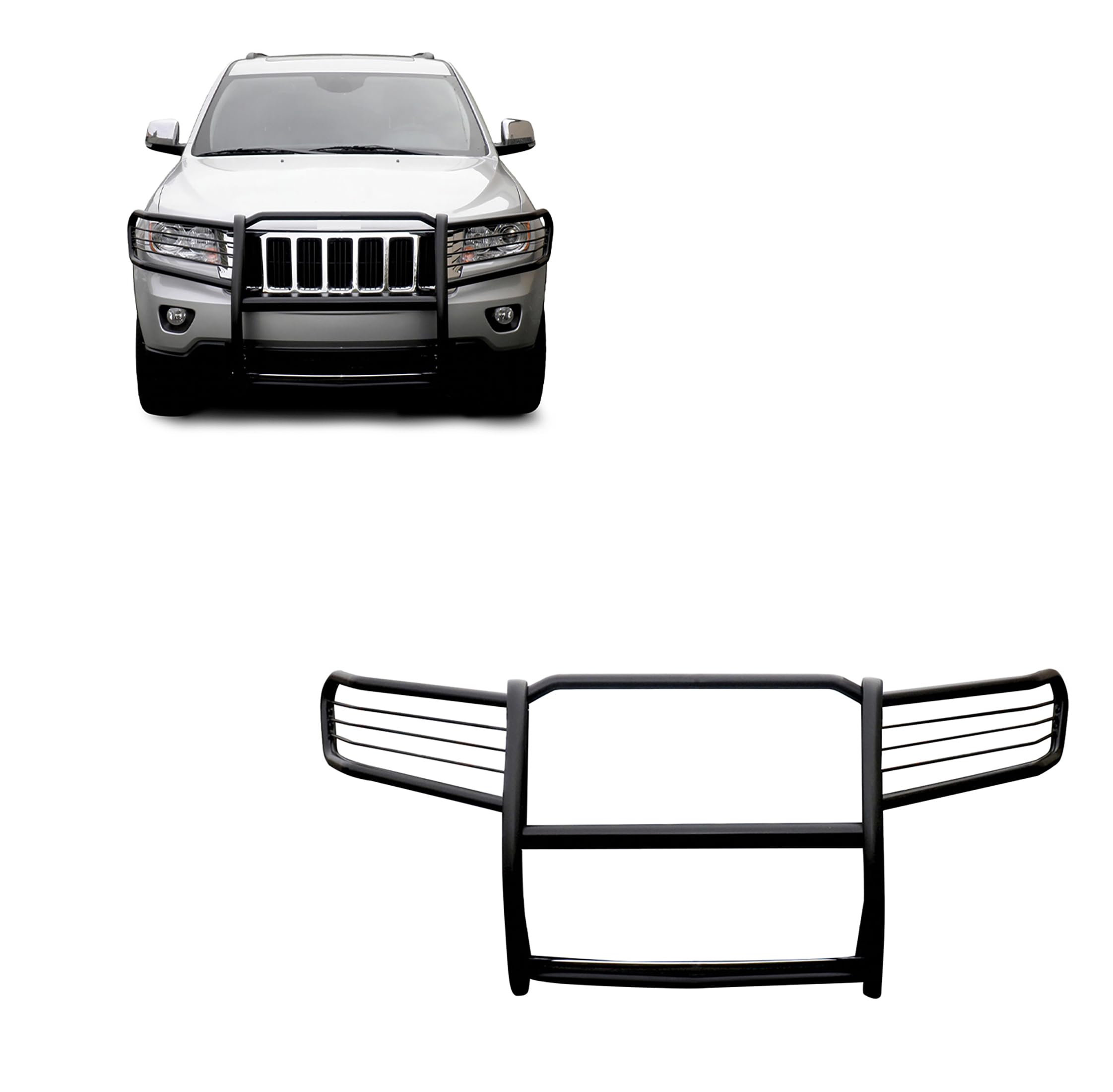 Bumper Guard Black Horse Grille brush Modular Black Compatible with 2011-2021 Jeep Grand Cherokee-17A080202MA