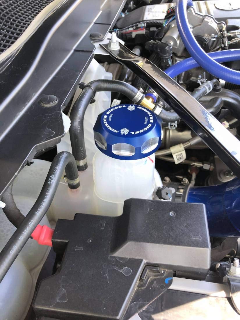 Coolant Reservoir (Degas) Cap Sinister Diesel for 2013-2019 Cummins 6.7L (Gray)