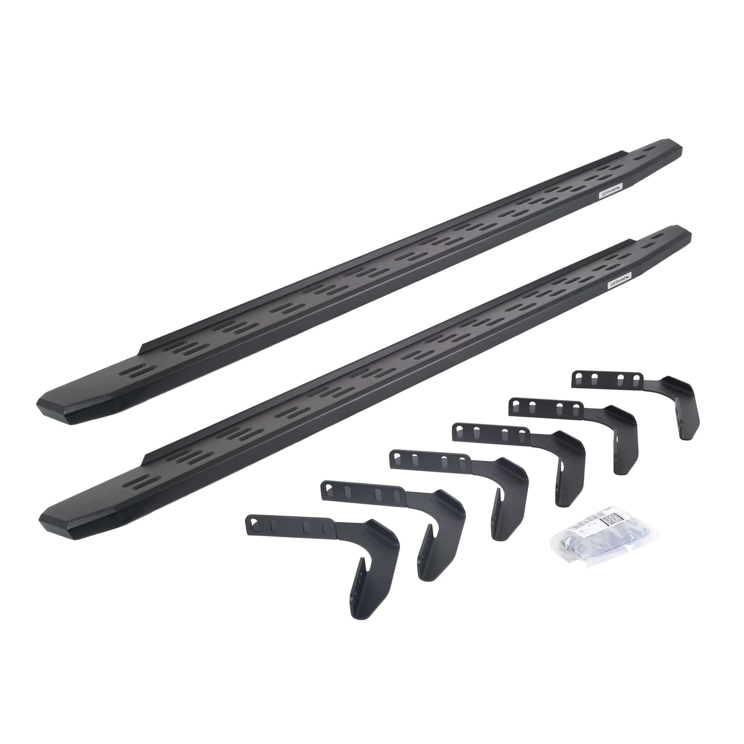 Go Rhino RB30 Brackets & Running Boards | Galvanized Steel, Textured Black | 69617680PC | Fits 1999-2016 Ford F-250, F-350 Super Duty Super Cab Pickup