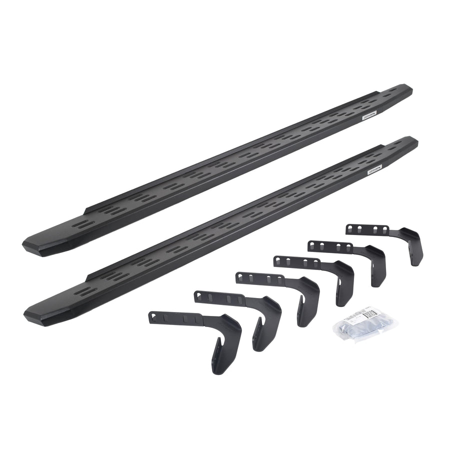 Go Rhino RB30 Brackets & Running Boards | Galvanized Steel, Textured Black | 69617680PC | Fits 1999-2016 Ford F-250, F-350 Super Duty Super Cab Pickup