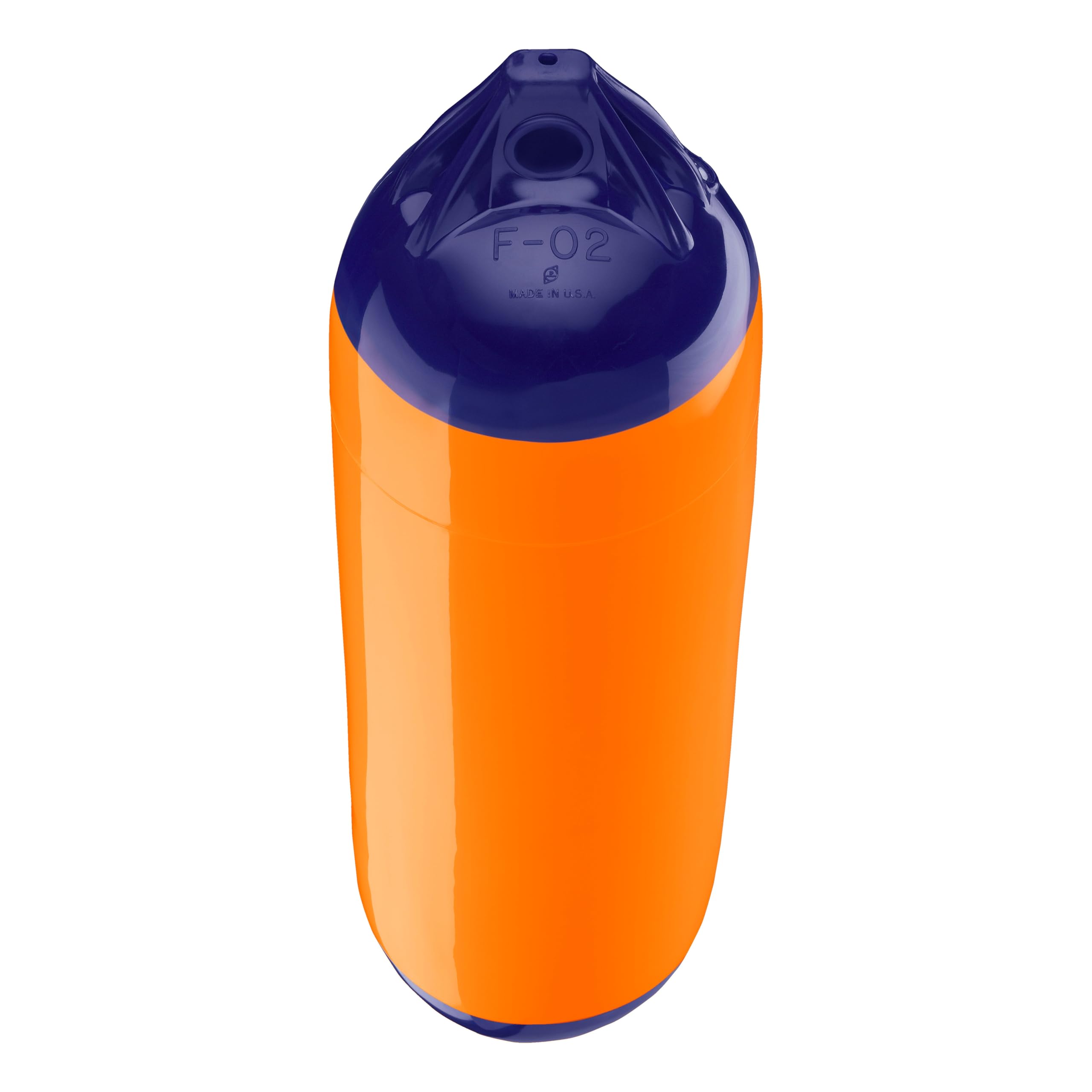 F-02 Polyform Boat Fender Standard Blue Ropehold - Orange