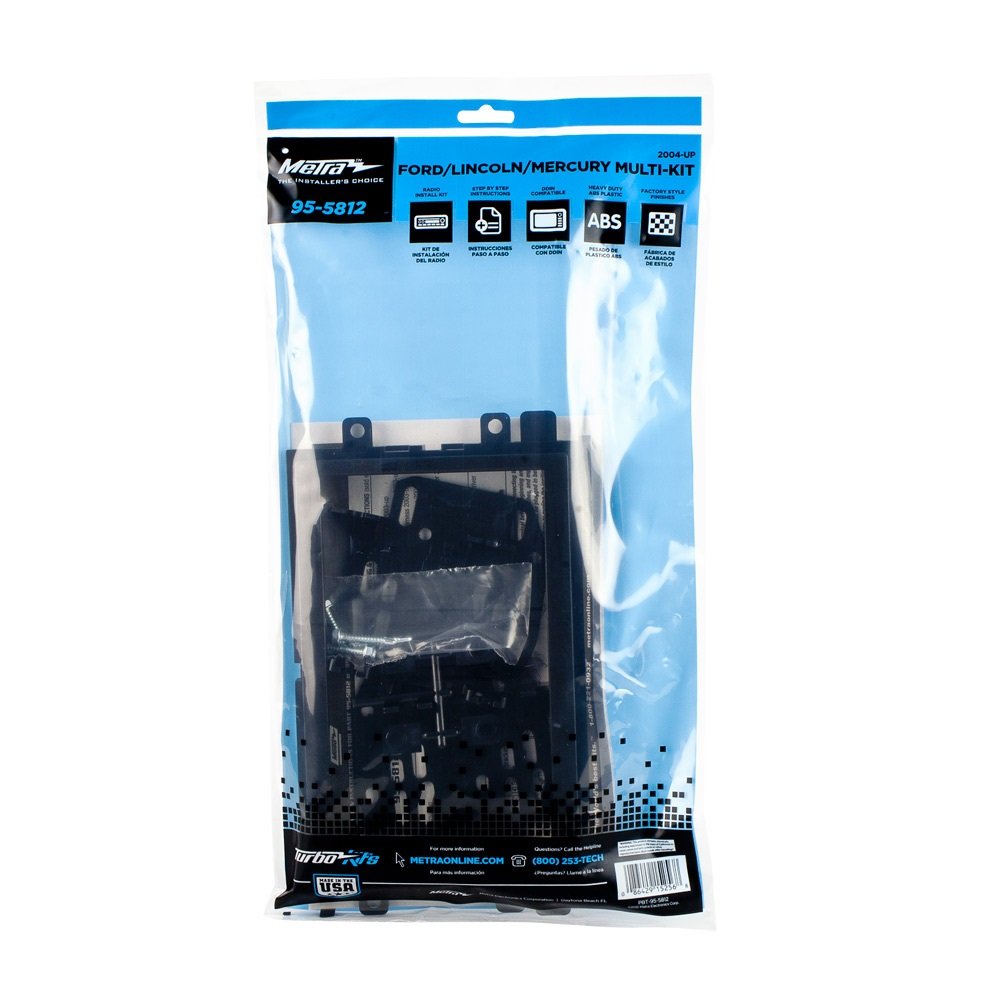Metra Double DIN Installation Kit 95-5812 Fits Select 2004-2019 Ford Vehicles -Black