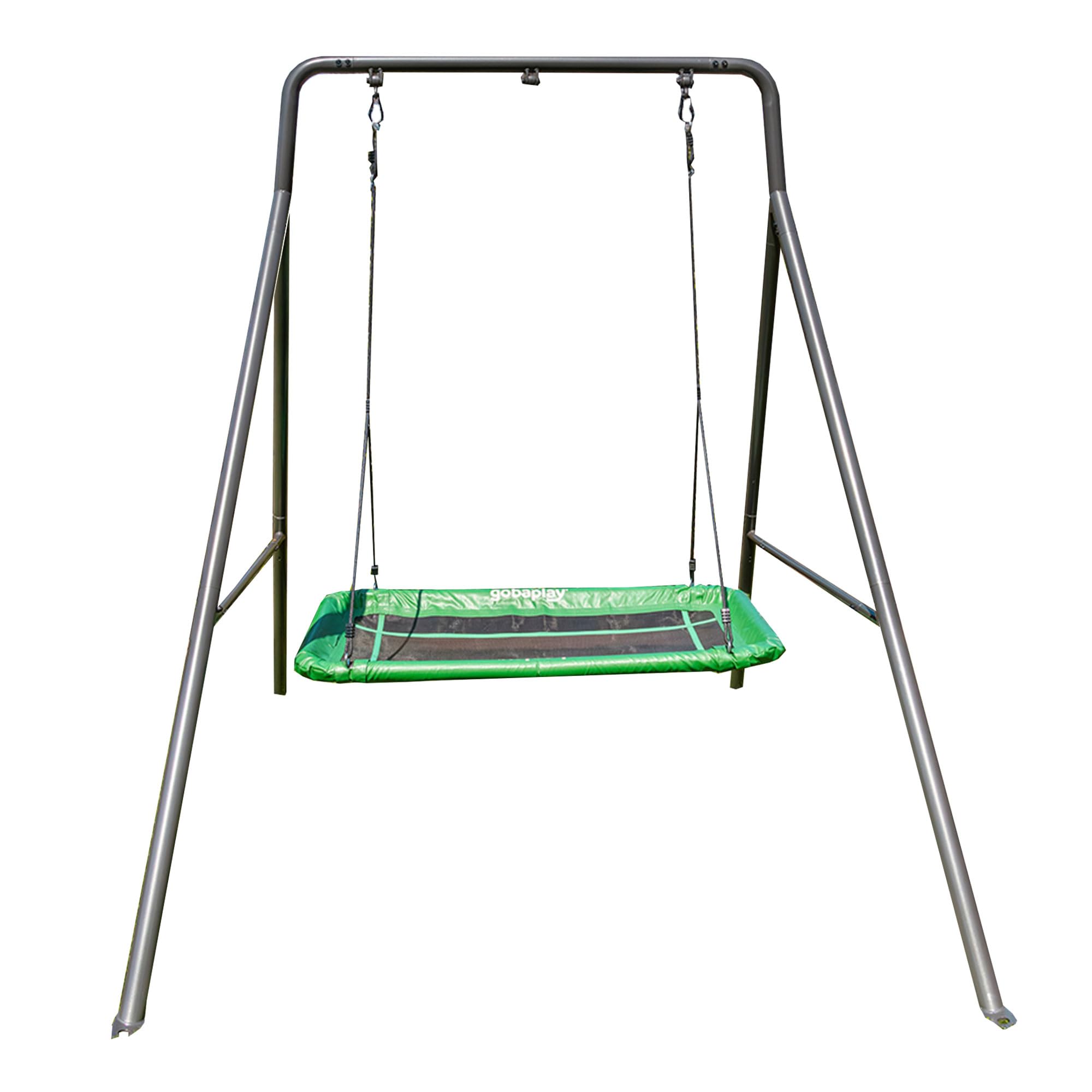 FlyMax Rectangle Tree Swing gobaplay, 46" x 25" Outdoor Platform Saucer Seat for Backyard Swing Set, Green - (Swingset Frame Not Included)